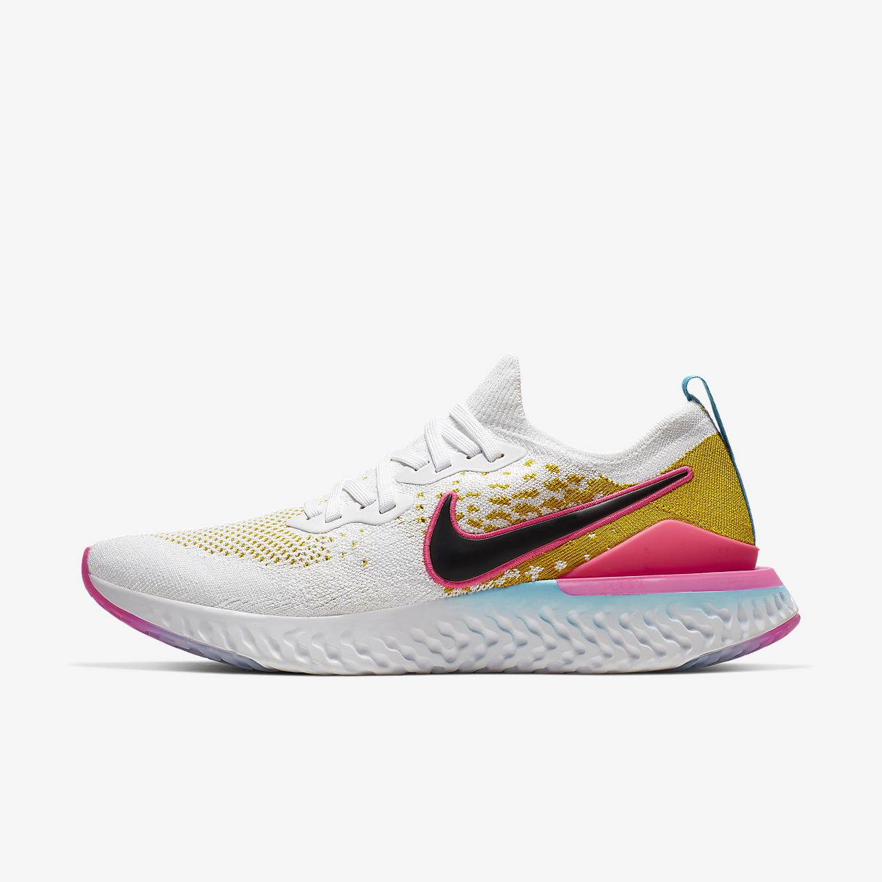 Nike Epic React Flyknit 2 - Løbesko - Hvide/Pink/Lyse/Sort | DK-72071